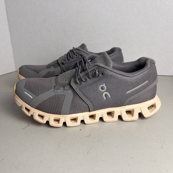 ON Running Cloud Womens Sneaker Grey Peach Light Weight Running Shoes US Size 6 main image 12